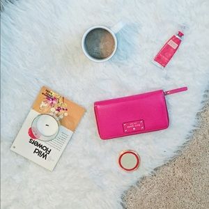 Kate Spade Hot Pink Slim Continental Wallet